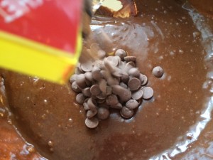 brownie med melkesjokoladebiter